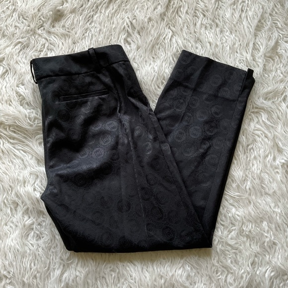 banana republic // camden fit‎ jacquard black pants - Picture 2 of 8